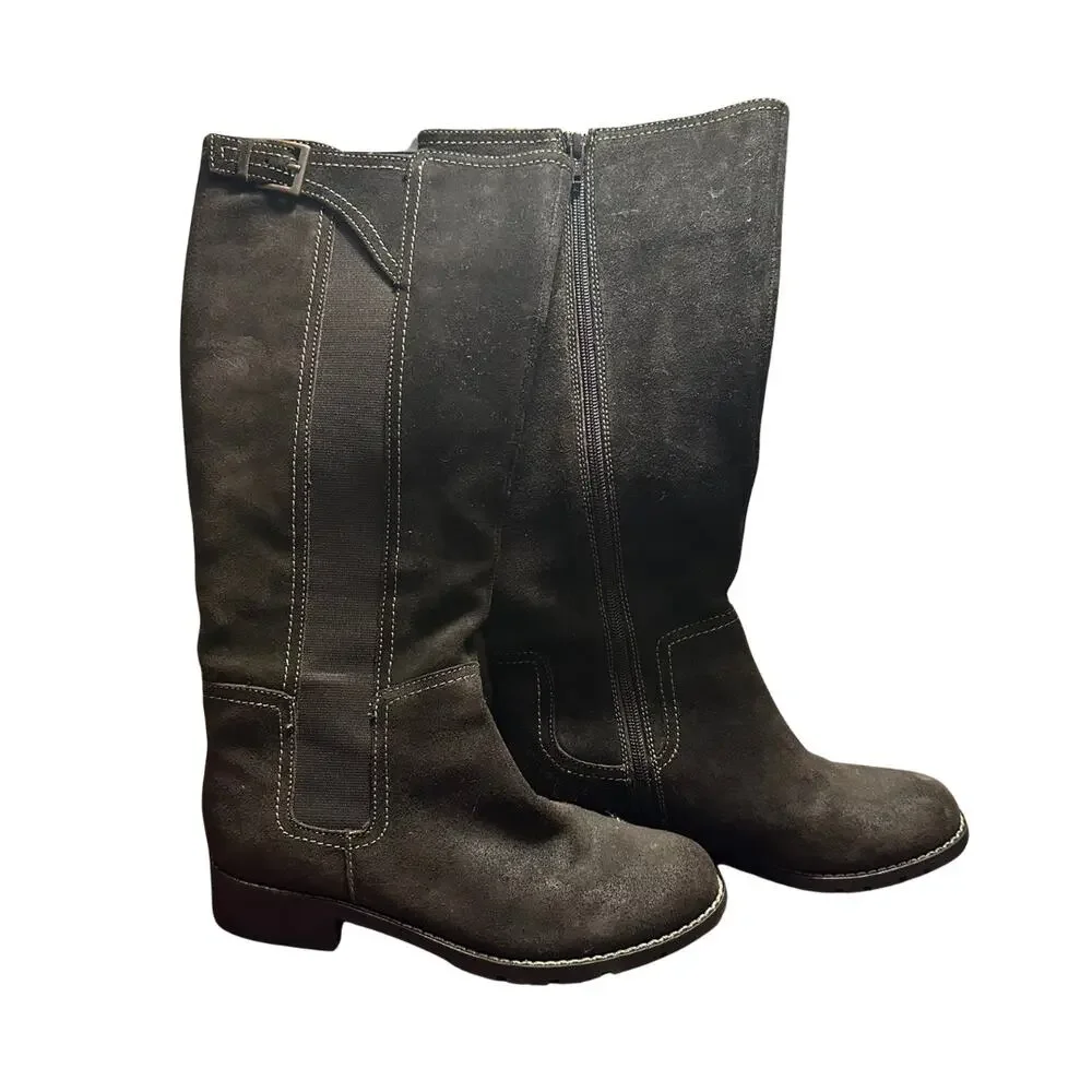 Sofft Balmoral Kenya Brown Suede Boots Size 8.5